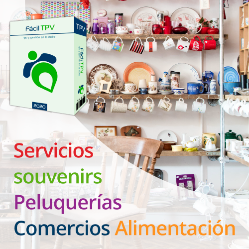 Fácil TPV, software de gestión para peluquerias comercios, alimentación, souvenirs, ropa